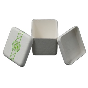 Paper Box Disposable sugarcane paper box biodegradable packaging for freezer ice cream