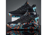 Chaussures de basketball pour hommes, confortables, respirantes, antidérapantes, avec empeigne en microfibre, semelle intermédiaire MD, fermeture à lacets, pour sports de plein air