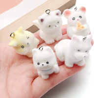 Aksesoris Hewan Berbulu untuk Perhiasan DIY, 29mm, Resin 3D Gantungan Kunci Anjing Tikus Kucing, 20 Model
