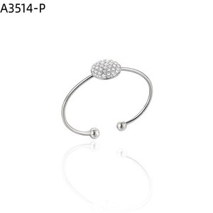 Amy Amy <b>Cuff</b> <b>Bracelet</b> <b>Silver</b> Plated Zircon Stone Women's Classic Jewelry Gift - Product Image 1
