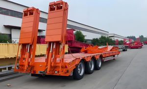 Nhà sản xuất chuyên nghiệp bán Heavy Duty lowbed loại 3/4 Trục xe tải thấp <span class=keywords><strong>loader</strong></span> thấp giường Trailer bán cho máy xúc - Product Image 3