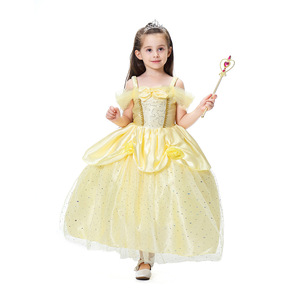 Vestito da <span class=keywords><strong>principessa</strong></span> bella ragazza <span class=keywords><strong>principessa</strong></span> di bellezza per bambini Costume da bella bestia bambina natale <span class=keywords><strong>principessa</strong></span> festa di compleanno vestito elegante - Product Image 3