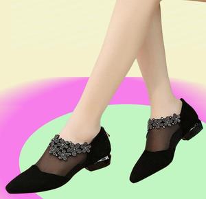 <span class=keywords><strong>Sandali</strong></span> all'ingrosso da donna in maglia di grandi dimensioni scarpe da mamma <span class=keywords><strong>tacco</strong></span> <span class=keywords><strong>basso</strong></span> a fondo piatto scarpe singole da donna 35-42 - Product Image 2