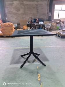 Trực tiếp Bầu Trời Clip vuông đục ăn Bistro PP nhựa ngoài trời Polypropylene gấp cafe bảng - Product Image 4