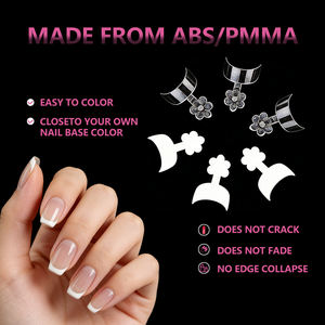 ปลายเล็บปลอมแบบครึ่งเล็บ JIEYU PMMA/ABS แบบใส ทนทาน สำหรับต่อเล็บเองที่บ้าน - Product Image 6