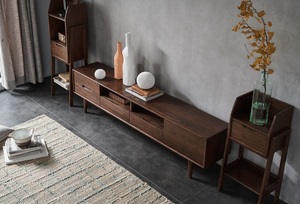 Mueble de <span class=keywords><strong>TV</strong></span> Moderno de Madera Maciza de Roble F8081 para Sala de Estar y Apartamento - Product Image 2