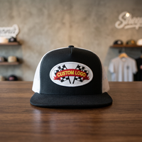 Casquette Trucker Personnalisée avec Logo, Maille Noire et Blanche, 6 Panneaux, Réglable, Snapback, Patch Brodé sur le Panneau Avant, Unisexe, Décontractée