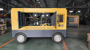 Compresseur d'air à vis portable puissant de 75 kW, alimenté au diesel, 10 m3/min, 8 bars, utilisé pour le forage, le sablage, usage industriel - Product Image 3