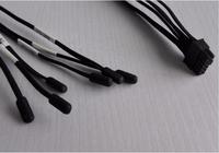 Sensor suhu tahan air IP68 TPE termistor NTC 10k 100K pengukuran suhu hitam Rohs kawat TPE RBD CN;GUA