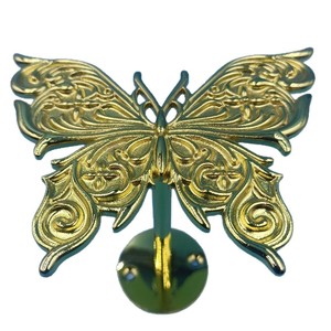 Butterfly Curtain Hooks Warm Gold Anti Rust Traditional Design <b>Hardware</b> Accessories For Curtains - Product Image 5