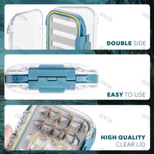 शुष्क फ्लाई फोम पैड फ्लाई फिशिंग बॉक्स, जेब के आकार का वाटरप्रूफ बैट भंडारण बॉक्स, आसान पहुंच के लिए टिकाऊ दो-साइड संरचना के साथ - Product Image 3