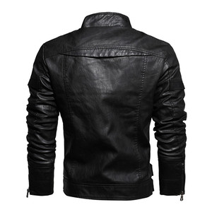 Soldes Exceptionnelles : Blouson Moto Homme Hiver Élégant en <span class=keywords><strong>Cuir</strong></span> PU, Coupe Slim, Doublure Velours - Product Image 5