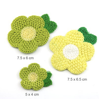 Style tissé à la main broderie à la machine crochet tricot fleur patch pour dame enfants filles vêtement