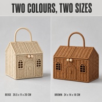 Panier cadeau de Noël en PP disponible pour l'emballage, panier portable pour enfants, panier de rangement en forme de maison, accessoires de décoration de festival