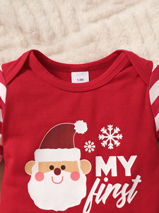 Factory Wholesale 100% Cotton Bodysuit Rompers Set for New Born <strong>Baby</strong> Casual Style <strong>Winter</strong> <strong>Clothes</strong> 2Pcs ODM Supply for Christmas - Product Image 5