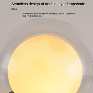 Ngoài trời năng lượng mặt trời vườn Trăng bóng đèn có thể sạc lại thủy tinh không thấm nước IP65 <span class=keywords><strong>LED</strong></span> cỏ đèn cảnh quan trang trí cột - Product Image 2