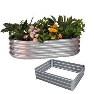 Boîte de jardinière de lit de jardin surélevé en acier galvanisé pour arrière-cours/terrasses/balcons - Product Image 1