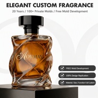 Flacon de parfum en verre polygonal de luxe de 50 ml, nouveau design, avec couvercle blanc, rechargeable, forme personnalisée, logo avec emballage cadeau