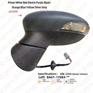 Accessoires de voiture Ensemble de rétroviseur extérieur gauche pour <span class=keywords><strong>Ford</strong></span> <span class=keywords><strong>Fiesta</strong></span> 2009-2017 Auto Mirror Assy 6 <span class=keywords><strong>Line</strong></span>(ghole/10hole) - Product Image 5