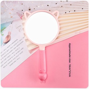Custom Logo Pink Square Hand <b>Mirror</b> Portable Handheld Cosmetic Makeup <b>Mirror</b> with <b>Plastic</b> Handle - Product Image 6