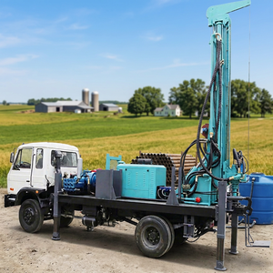 Camion de forage de puits d'eau APCOM, foreuse rotative sur chenilles de 300 m, machine de forage diesel haute efficacité, composants essentiels - Product Image 1