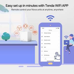 Sistema WiFi de Malla Tenda AC2100 <span class=keywords><strong>Nova</strong></span> MW12 Tri-Banda AC2100 con 3 Puertos Gigabit, Paquete de 3, Cubre 6000 Pies Cuadrados, Toda la Casa, Más de 100 Dispositivos - Product Image 5
