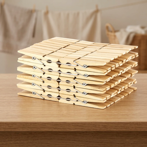 Pinzas de Bambú Multifuncionales para Secar Ropa, Resistentes al Viento, Artículos para el Hogar en Oferta - Product Image 4