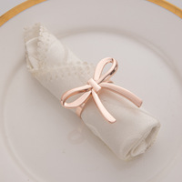 Boucles de serviette pour mariage, banquet, fête à domicile, décoration de cuisine, anneaux de serviette, nœud papillon en perles, porte-serviettes