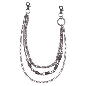 โซ่คล้องกางเกงฮิปฮอปสีดำแบบหลายชั้น สไตล์เฮฟวีเมทัลสำหรับผู้หญิง - Product Image 5