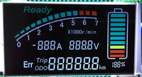 TN6-digit personnalisé écran LCD à 7 segments fond noir texte blanc affichage industriel Instrument Segment Code personnalisable