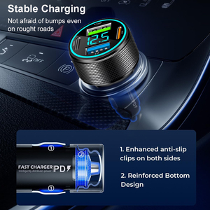 Cargador de coche USB C multipuerto con pantalla de voltaje, cuerpo de Metal, adaptador de carga súper rápida, productos de tendencia, novedades de 2024 - Product Image 6