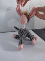 Nouveauté 2026 : Jouet en peluche couineur pour chien en forme d'âne avec corde – Vente en gros usine de produits pour animaux de compagnie