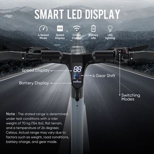 JGH X3 Eléctrico 48V 800W Impermeable Plegable E-Scooter con 31MPH Motor Dual Aleación de Aluminio para Adultos Almacén de EE. UU. - Product Image 3