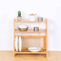 Organisateur à épices en bambou écologique, 2 pièces, de séchage, meuble de cuisine, de rangement en comptoir