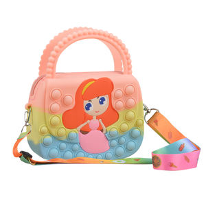 Sac de messager de haute qualité pour enfants dessin animé silicone téléphone portable fidget push bubble <span class=keywords><strong>pop</strong></span> itting sac porte-monnaie pour fille - Product Image 3