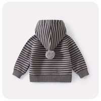 Ensemble de vêtements pour bébé, sweat-shirt à capuche rayé unisexe pour tout-petits, pantalon de jogging décontracté, printemps automne