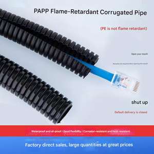 Tuyau ondulé en plastique PE, nylon PA, PP, ignifuge, imperméable, résistant aux UV, flexible, protection électrique, conduit - Product Image 2