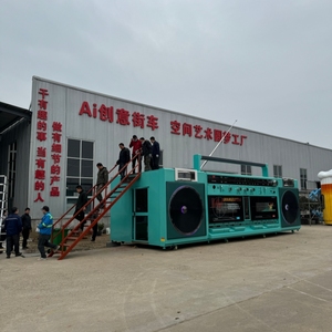 Carrito de Café Móvil con Diseño de <span class=keywords><strong>Radio</strong></span> - Puesto de Venta Comercial con Marca Personalizada, Ideal para Cafeterías Temáticas y Eventos al Aire Libre - Product Image 2