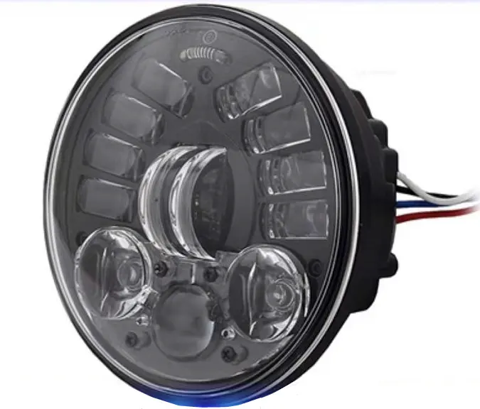 Motorcycle Headlight 7 Inch Led With Halo/turning Singal Light For Harley For Jeep Wrangler Harley For Harley Vehicles Trucks