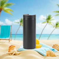 Mug de voyage écologique portable avec logo personnalisé, anti-fuite, 400 ml, double paroi en acier inoxydable, mug de voyage isotherme pour café