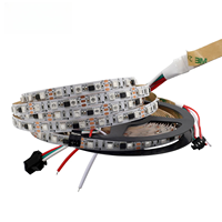 Bande LED flexible en cuivre SPI DC24V avec circuit intégré WS2818 5050 30/60/144 LEDs/M RGB, double signal, adressable indépendamment, IP65, Wi-Fi