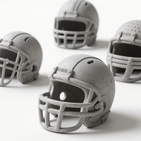 Décoration en ciment de casque de football 3D personnalisé - Art mural de stade peint à la main, enseigne de salle de jeux à thème et sculpture de sport durable pour l'extérieur
