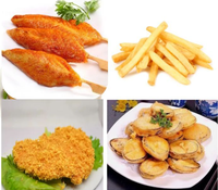Machine automatique de revêtement de miettes de hamburger Tempura de pain de crevettes de poulet frit et d'oignon-état neuf