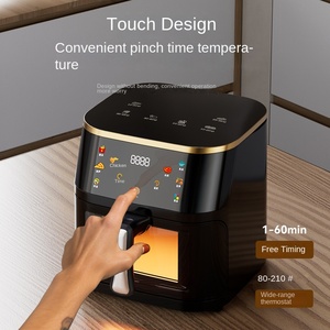 Modern 10L Electric Air Fryer Oven New Stainless Steel Plastic Multifunctional for Household Use 1 Year Warranty German French - Product Image 1