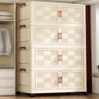 Organisateur de rangement pliable à 4 niveaux en PP, largeur 89 cm, durable et écologique, pour vêtements, tiroir, maison et bureau