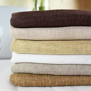 Bonded 100% Polyester <strong>Burlap</strong> Sofa <strong>Fabric</strong> Polyester Faux Linen <strong>Fabric</strong> for Pillow Cover - Product Image 1