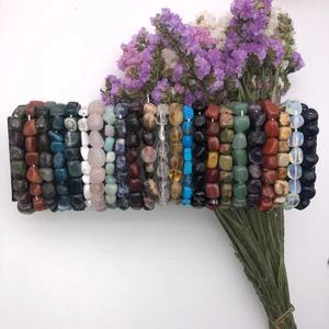 Vente en gros de bijoux en cristal de haute qualité, pierres précieuses, bracelet en quartz rose, chakra - Product Image 6