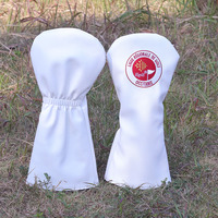 Housse de tête de club de golf en cuir PU imperméable de haute qualité, motif de personnage mignon, fermeture élastique pour driver et fairway en bois