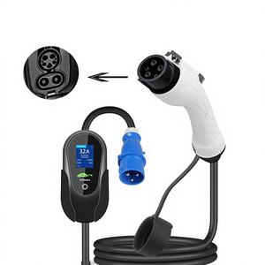 Nouveau câble de charge EVSE de type 1 à prise CEE 32A 7KW 5m avec adaptateur Schuko 3 broches, adaptateur d'alimentation portable - Product Image 1