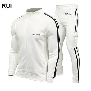 Gran oferta de chándal personalizado de alta calidad, conjunto de sudadera y pantalones de chándal de dos piezas, chándal de felpa con cremallera, chándal de entrenamiento - Product Image 1